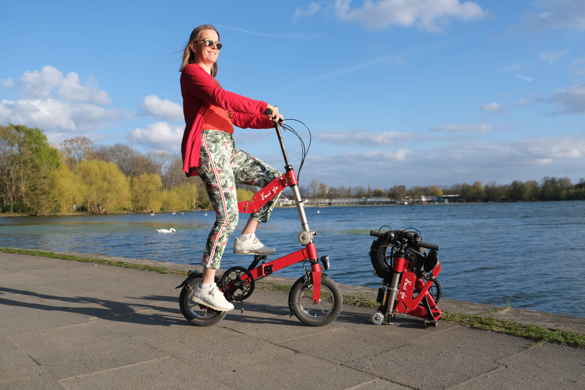 Das innovative Kwiggle-Faltrad - Ausflug am Maschsee Das innovative Kwiggle-Faltrad