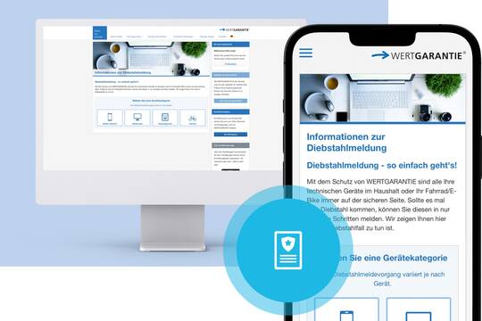 WERTGARANTIE Kundenportal Diebstahl melden