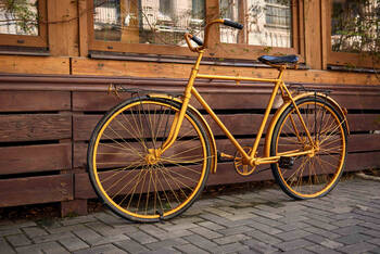 Goldendes Fahrrad