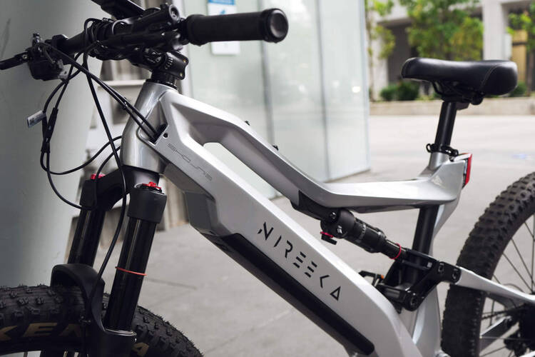 Nahaufnahme von einem E-Bike Gestell
