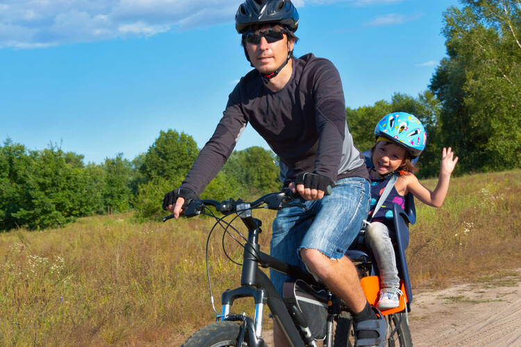 Kaufe Sicherheit Kinderfahrradsitz Fahrrad vorne Babysitz Kindersattel mit  Fußpedalen Unterstützung Rückenlehne für