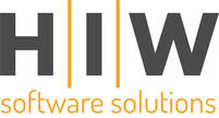 Zu sehen ist der Schriftzug HIW Software Solutions in Grau und Orange